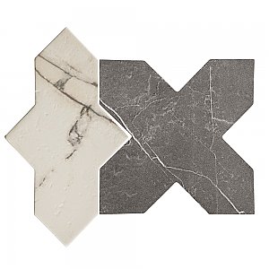 Istanbul Squire Shield Day with Night Cross 6" x 8-3/8" Porcelain Floor and Wall Tile - 48 Tiles Per Case - 9.12 Square Feet