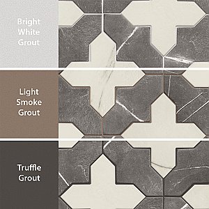 Istanbul Squire Shield Night with Day Cross 6" x 8-3/8" Porcelain Floor and Wall Tile - 48 Tiles Per Case - 9.12 Square Feet