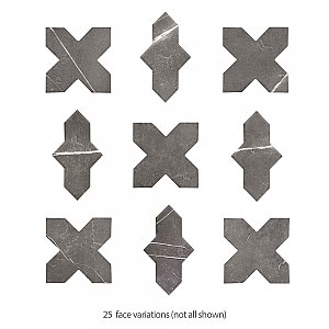 Istanbul Squire Shield Night with Night Cross 6" x 8-3/8" Porcelain Floor and Wall Tile - 48 Tiles Per Case - 9.12 Square Feet
