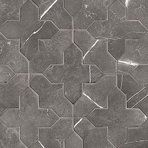 Istanbul Squire Shield Night with Night Cross 6" x 8-3/8" Porcelain Floor and Wall Tile - 48 Tiles Per Case - 9.12 Square Feet