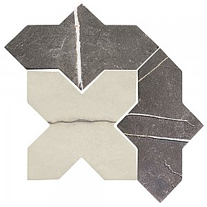 Istanbul Templar Shield Night with Day Cross 8-3/8" x 8-3/8" Porcelain Floor and Wall Tile - 36 Tiles Per Case - 6.37 Square Feet