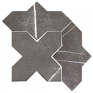 Istanbul Templar Shield Night with Night Cross 8-3/8" x 8-3/8" Porcelain Floor and Wall Tile - 36 Tiles Per Case - 6.37 Square Feet