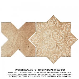 Tech Land Star Fire Temple/Cross Fire 6" x 12" Porcelain Floor & Wall Tile - 1 Tiles Per Case - 0.57 Sq. Ft.