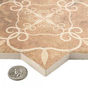 Tech Land Star Fire Temple/Cross Fire Temple 6" x 12" Porcelain Floor & Wall1 Tiles Per Case - 0.57 Sq. Ft.