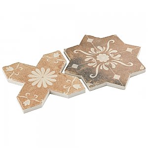 Tech Land Star Fire Temple/Cross Fire Temple 6" x 12" Porcelain Floor & Wall1 Tiles Per Case - 0.57 Sq. Ft.