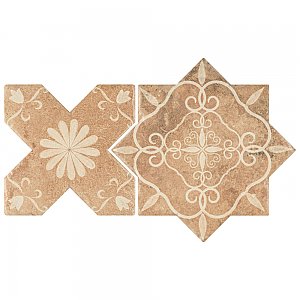 Tech Land Star Fire Temple/Cross Fire Temple 6" x 12" Porcelain Floor & Wall1 Tiles Per Case - 0.57 Sq. Ft.