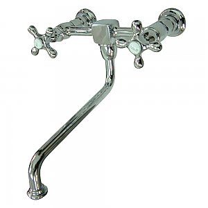 Wall Mount Kitchen Faucet -  Polished Chrome