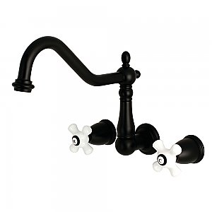Heritage Wall Mount Kitchen Faucet -  Matte Black