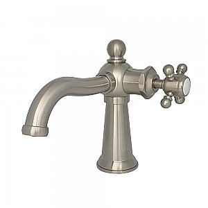 Kingston Brass KS154BXBN Nautical Single-Handle Bathroom Faucet with Push Pop-Up, Brushed Nickel