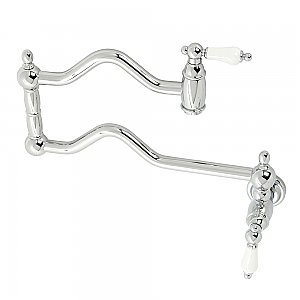 Heritage Wall Mount Pot Filler -  Polished Chrome