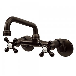 Kingston Two Handle Wall Mount Kitchen Faucet -  Oil Rubbed Bronze