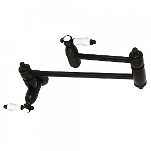 Bel-Air Wall Mount Pot Filler Kitchen Faucet -  Matte Black