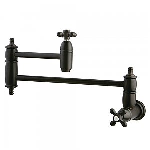 Restoration Wall Mount Pot Filler Kitchen Faucet -  Oil Rubbed Bronze