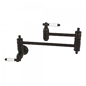Restoration Wall Mount Pot Filler Kitchen Faucet -  Oil Rubbed Bronze