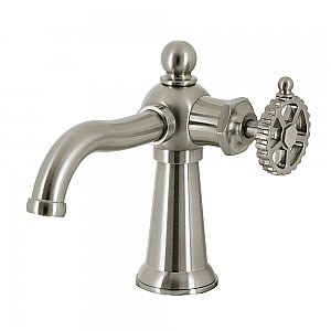 Kingston Brass KS3548CG Fuller Single-Handle Bathroom Faucet with Push Pop-Up, Brushed Nickel