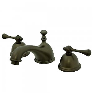 Restoration Widespread Sink Faucet - Metal Lever Handles - Oil Rubbed Bronze