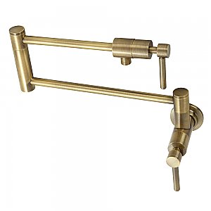 Concord Wall Mount Pot Filler -  Antique Brass