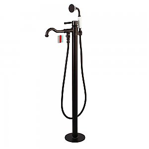 Kingston Brass KS7135DKL Kaiser Freestanding Tub Faucet with Hand Shower, Oil Rubbed Bronze