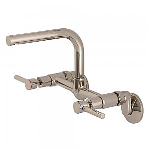 Concord 8-Inch Adjustable Center Wall Mount Kitchen Faucet -  Polished Nickel
