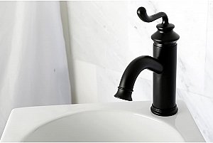 Fauceture Royale Single-Handle Monoblock Bathroom Faucet - Matte Black