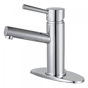Fauceture LS8421DL Concord Single-Handle Bathroom Faucet with Push Pop-Up, Polished Chrome
