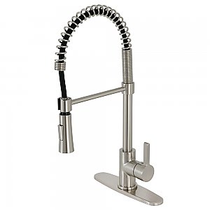 Gourmetier LS8678CTL Continental Single-Handle Pre-Rinse Kitchen Faucet, Brushed Nickel