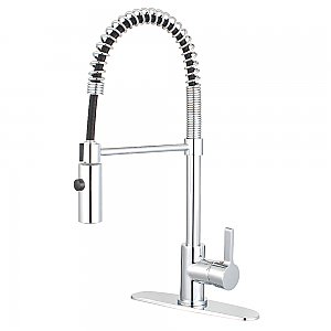 Gourmetier LS8771CTL Continental Single-Handle Pre-Rinse Kitchen Faucet, Polished Chrome