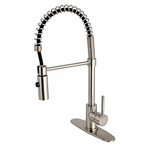Gourmetier LS8778DL Concord Single-Handle Pre-Rinse Kitchen Faucet, Brushed Nickel
