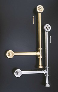 Solid Brass Turn & Lift Waste Drain & Overflow - Multiple Finishes
