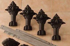 Solid Brass Clawfoot Tub Feet and Cradle - Oil Rubbed Bronze