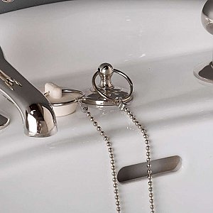 Short Solid Brass Sink Hole Cover and Stay - Multiple Finishes Available