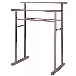 Kingston Brass Pedestal Steel Construction Towel Rack - Brushed Nickel