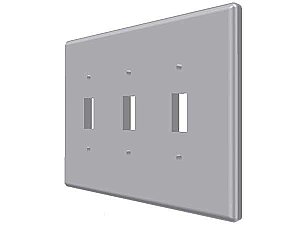 Ceramic Triple Toggle Switchplate- Many Glazes Available