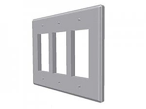 Ceramic Triple GFCI Switchplate- Many Glazes Available