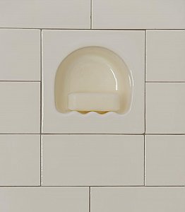 Recessed Ceramic Tile-In Subway Tile Soap Dish - 6" x 6" - Many Colors Available