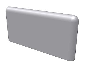RIGHT Down Corner Bullnose Ceramic Tile  - 3" x 6"  - Many glazes available