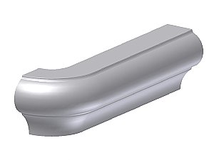 P-Cap Ceramic Tile Molding Ceramic Tile- Outside Corner Return- 1-1/2" x 6" - Left