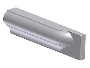 P-Cap Ceramic Tile Molding Ceramic Tile - End Stop - 1-1/2" x 6" - Right