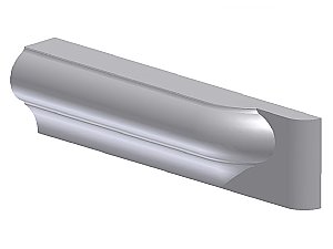 P-Cap Ceramic Tile Molding Bullnose Ceramic Tile- End Stop- 1-1/2" x 6"  - Right