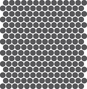 3/4" Unglazed Porcelain Penny Tile - Designer Series - 24 Colors Available - Sold Per Sheet