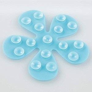 InterDesign Floral Plastic Non-Slip Safety Tub Treadz for Shower, Bathtub, 4" x 4" - Set of 8 - Multi-Colored