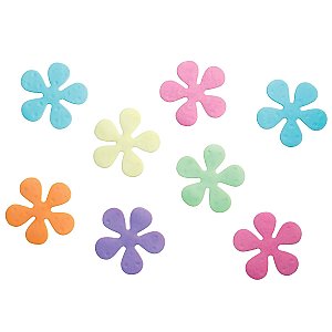 InterDesign Floral Plastic Non-Slip Safety Tub Treadz for Shower, Bathtub, 4" x 4" - Set of 8 - Multi-Colored