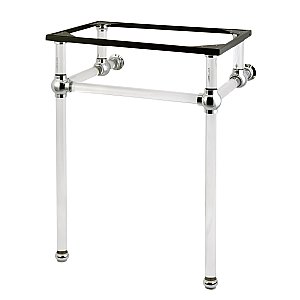 Kingston Brass Templeton 24-Inch x 20-3/8-Inch x 33-1/4-Inch Acrylic Console Sink Legs - Polished Chrome