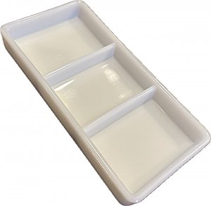 Antique Milk Glass Dental Compartment Tray - Circa 1950