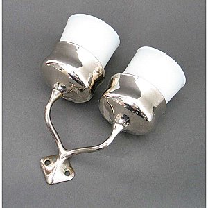 Art Brass Co. "San-O-La" Nickel Plated Double Cup Holder