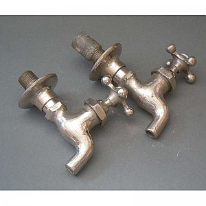 Antique Pair of "Regent" Wall-Mounted Taps