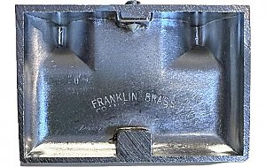 Antique Franklin Brass Chrome Surface Mount Double Bath Robe Hook NOS - Circa 1950