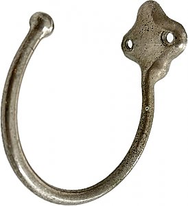 Antique Large Nickel Bath Towel or Robe Hook