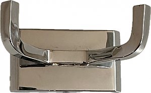 Antique Chrome Surface Mount Double Bath Robe Hook NOS - Circa 1950