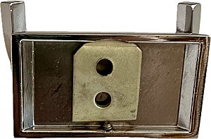 Antique Chrome Surface Mount Double Bath Robe Hook NOS - Circa 1950